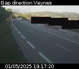 Webcam à la sortie de Gap sur la D994. Vue orientée vers Veynes