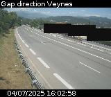 Webcam à la sortie de Gap sur la D994. Vue orientée vers Veynes