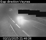 Webcam à la sortie de Gap sur la D994. Vue orientée vers Veynes