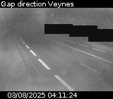 Webcam à la sortie de Gap sur la D994. Vue orientée vers Veynes