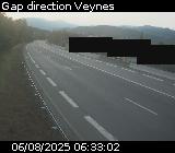 Webcam à la sortie de Gap sur la D994. Vue orientée vers Veynes
