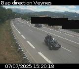 Webcam à la sortie de Gap sur la D994. Vue orientée vers Veynes
