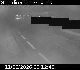 Webcam à la sortie de Gap sur la D994. Vue orientée vers Veynes