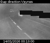 Webcam à la sortie de Gap sur la D994. Vue orientée vers Veynes