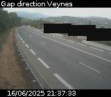 Webcam à la sortie de Gap sur la D994. Vue orientée vers Veynes
