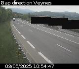 Webcam à la sortie de Gap sur la D994. Vue orientée vers Veynes