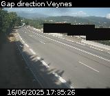 Webcam à la sortie de Gap sur la D994. Vue orientée vers Veynes