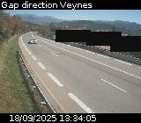 <h2>Webcam à la sortie de Gap sur la D994. Vue orientée vers Veynes</h2>