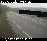 Webcam à la sortie de Gap sur la D994. Vue orientée vers Veynes