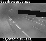 Webcam à la sortie de Gap sur la D994. Vue orientée vers Veynes