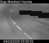Webcam à la sortie de Gap sur la D994. Vue orientée vers Veynes