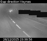 Webcam à la sortie de Gap sur la D994. Vue orientée vers Veynes