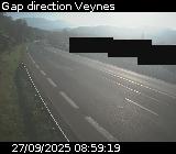 Webcam à la sortie de Gap sur la D994. Vue orientée vers Veynes