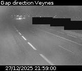 Webcam à la sortie de Gap sur la D994. Vue orientée vers Veynes