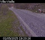 Webcam sur la D902 à hauteur de Ville-Vieille. Vue orientée vers Château Queyras