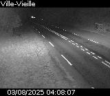 Webcam sur la D902 à hauteur de Ville-Vieille. Vue orientée vers Château Queyras