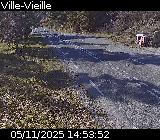 Webcam sur la D902 à hauteur de Ville-Vieille. Vue orientée vers Château Queyras