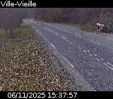 Webcam sur la D902 à hauteur de Ville-Vieille. Vue orientée vers Château Queyras