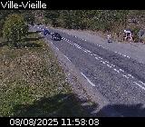 Webcam sur la D902 à hauteur de Ville-Vieille. Vue orientée vers Château Queyras