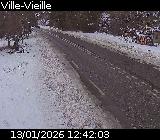 Webcam sur la D902 à hauteur de Ville-Vieille. Vue orientée vers Château Queyras