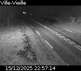 Webcam sur la D902 à hauteur de Ville-Vieille. Vue orientée vers Château Queyras