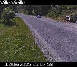 <h2>Webcam sur la D902 à hauteur de Ville-Vieille. Vue orientée vers Château Queyras</h2>