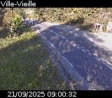 Webcam sur la D902 à hauteur de Ville-Vieille. Vue orientée vers Château Queyras