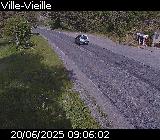 Webcam sur la D902 à hauteur de Ville-Vieille. Vue orientée vers Château Queyras