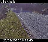<h2>Webcam sur la D902 à hauteur de Ville-Vieille. Vue orientée vers Château Queyras</h2>