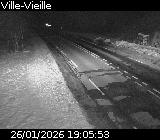 Webcam sur la D902 à hauteur de Ville-Vieille. Vue orientée vers Château Queyras