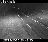 Webcam sur la D902 à hauteur de Ville-Vieille. Vue orientée vers Château Queyras