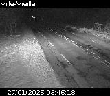 Webcam sur la D902 à hauteur de Ville-Vieille. Vue orientée vers Château Queyras
