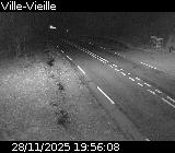 Webcam sur la D902 à hauteur de Ville-Vieille. Vue orientée vers Château Queyras