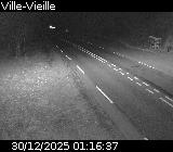 <h2>Webcam sur la D902 à hauteur de Ville-Vieille. Vue orientée vers Château Queyras</h2>