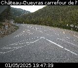 Webcam au début de la D947 au niveau du carrefour de l'Estéyère, proche de la jonction avec la D902 à Château Queyras
