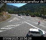 Webcam au début de la D947 au niveau du carrefour de l'Estéyère, proche de la jonction avec la D902 à Château Queyras