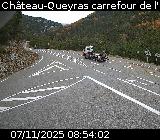 Webcam au début de la D947 au niveau du carrefour de l'Estéyère, proche de la jonction avec la D902 à Château Queyras
