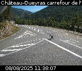 Webcam au début de la D947 au niveau du carrefour de l'Estéyère, proche de la jonction avec la D902 à Château Queyras