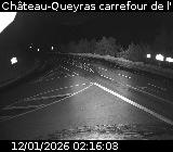 Webcam au début de la D947 au niveau du carrefour de l'Estéyère, proche de la jonction avec la D902 à Château Queyras