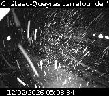 Webcam au début de la D947 au niveau du carrefour de l'Estéyère, proche de la jonction avec la D902 à Château Queyras