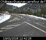 Webcam au début de la D947 au niveau du carrefour de l'Estéyère, proche de la jonction avec la D902 à Château Queyras