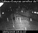 Webcam au début de la D947 au niveau du carrefour de l'Estéyère, proche de la jonction avec la D902 à Château Queyras