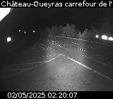 Webcam au début de la D947 au niveau du carrefour de l'Estéyère, proche de la jonction avec la D902 à Château Queyras