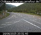 Webcam au début de la D947 au niveau du carrefour de l'Estéyère, proche de la jonction avec la D902 à Château Queyras