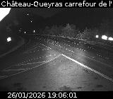 Webcam au début de la D947 au niveau du carrefour de l'Estéyère, proche de la jonction avec la D902 à Château Queyras