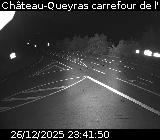 Webcam au début de la D947 au niveau du carrefour de l'Estéyère, proche de la jonction avec la D902 à Château Queyras