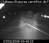 Webcam au début de la D947 au niveau du carrefour de l'Estéyère, proche de la jonction avec la D902 à Château Queyras