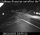 Webcam au début de la D947 au niveau du carrefour de l'Estéyère, proche de la jonction avec la D902 à Château Queyras