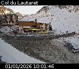 Webcam du col du Lautaret sur la D1091, au niveau du plus haut col français ouvert à la circulation automobile en hiver