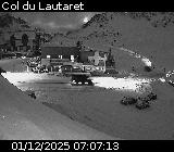Webcam du col du Lautaret sur la D1091, au niveau du plus haut col français ouvert à la circulation automobile en hiver